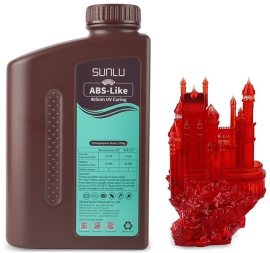 Sunlu UV resin ABS Like Resin Clear Red 1kg