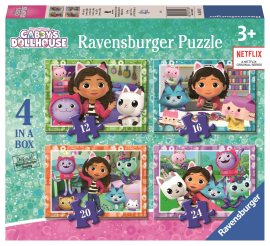 Ravensburger Puzzle 031436 Gabby's Dollhouse 4v1