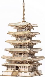 Robotime Rolife 3D drevené puzzle Päťposchodová pagoda 275