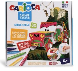 Carioca Create & Color 3D Ms. Wild Toys