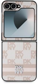 DKNY PU Leather Checkered Pattern and Stripe Samsung Galaxy Z Flip6