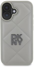 DKNY PU Leather Quilted Stack Logo iPhone 16