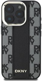 DKNY PU Leather Checkered Pattern Magsafe iPhone 16 Pro