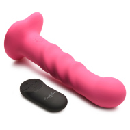 Simply Sweet 21x Vibrating Ribbed Silicone Dildo with Remote - cena, srovnání