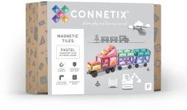 Connetix Tiles Magnetická stavebnica Pastel Transport 50ks