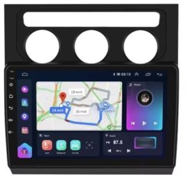 Ossuret Volkswagen Touran 2004-2018 s CarPlay, Android Auto - černý rámeček