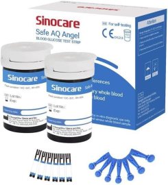 Sinocare Sada 50 náhradných prúžkov + 50 lancet pre Safe AQ Angel