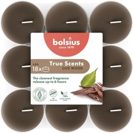 Bolsius Oud Wood 358 g, 18 ks