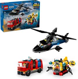 Lego City 60462 Remix: Helikoptéra, hasičské auto a ponorka