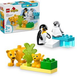 Lego Duplo 10442 Rodinky divokých zvierat: Tučniaky a levy