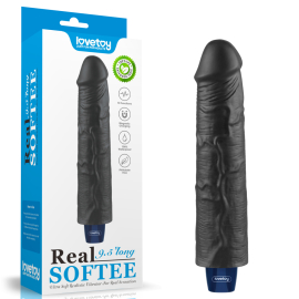 Lovetoy Real Softee Rechargeable Vibrating Dildo 9.5"