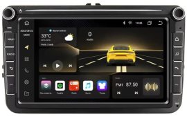 Hizpo 8" 2 Din Android Autorádio GPS 4G WiFi Carplay VW Volkswagen Škoda Octavia Golf 5 6 Passat B6