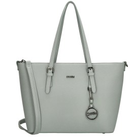 Charm London Svetlo šedá velká shopper kabelka cez rameno „Misty“