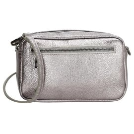 Charm London Strieborná kožená crossbody kabelka "Beatrice"