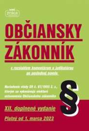 Občiansky zákonník - XII. doplnené vydanie platný od 1. marca 2023