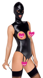 Bad Kitty Open Cup Crotchless Suspender Body & Mask