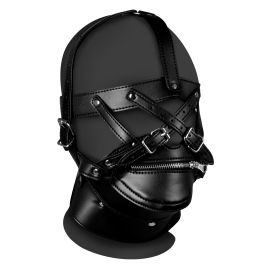 Ouch! Xtreme Head Harness with Zip-up Mouth and Lock