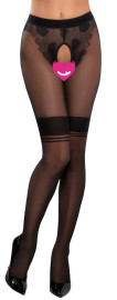 Cottelli Crotchless Tights Retro Style